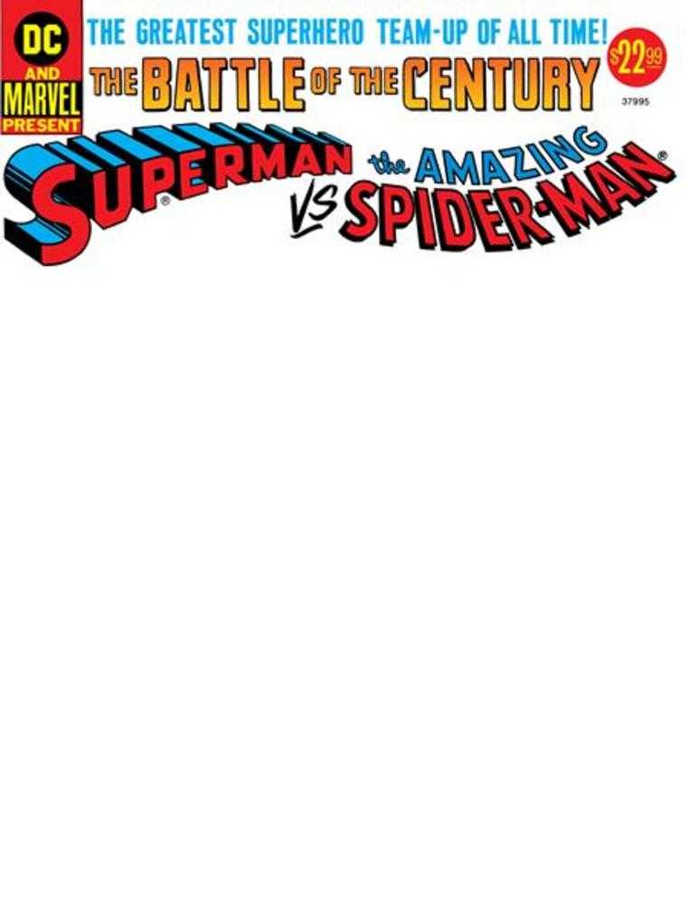 50 Th Anniversary Treasury Edition Superman vs The Amazing Spider-Man #1 Facsimile Edition Cover D Blank Variant