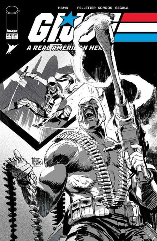 G.I. Joe A Real American Hero #329 Cover B Lee Weeks Black & White Variant